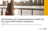 SAP Solutions for Customer Experience (SAP CX) focusing on ... · Studio SAP | 36434 (16 /04 ) This content is approved by the customer and may not be altered under any circumstances.