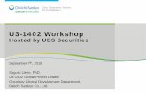 U3-1402 Workshop · U3-1402 indicated anti-tumor efficacy in HER2-positive and triple negative breast cancer models Pre-clinical studies supported to select patients by IHC with HER3