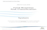 The Tasmanian Food Business Risk Classification … · Web viewFood Business Risk-Classification System Food Business Risk-Classification System Approval statement & version notes