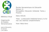 Revista Iberoamericana de Educación Número 11 Monográfico ... · Educación Ambiental como coadyuvantes del necesario cambio que han de experimentar nuestras sociedades hacia modelos