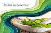 Australia’s Complementary Medicines Industry Snapshot 2018 · A principal complementary medicine research institute in Australia, NICM Health Research Institute, is soon to move