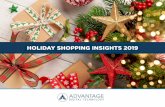 HOLIDAY SHOPPING INSIGHTS 2019 · soared 16.7% to $123.9 billion. Several factors played a role in a successful 2018 holiday shopping season. Retailers started holiday deals early