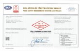 ...of on a tÜrkak glda güvenliéi y. s. ts en isoiiec 17021-1 ab-0002-ys sistemi belcesi food safety system certificate partner of network 10.04.2019