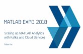 Scaling up MATLAB Analytics with Kafka and Cloud Services · Connecting MATLAB Production Server to Kafka Kafka client for MATLAB Production Server feeds topics to functions deployed