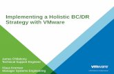 Implementing a Holistic BC/DR Strategy with VMware · Key Components of SRM Replication vCenter Server SRM Server One vCenter Server (Windows or VCVA) per site, same versions One