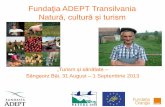 Fundaţia ADEPT Transilvania Natură, cultură și turism · Hrana de calitate Siguranta alimentra Turism in natura ... mozaicat si caracteristici de conectivitate . Deasemenea aici