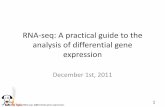 RNA-seq: A practical guide to the analysis of differential ...barc.wi.mit.edu/education/hot_topics/RNAseq/RNAseqDE_Dec2011.pdf · analysis of differential gene expression December