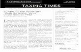 VOL. 2 ISSUE 2 TAXING TIMES - Society of Actuaries · 2012-01-19 · TAXING TIMES VOL. 2 ISSUE 2 SEPTEMBER 2006 L ast year the Internal Revenue Service (IRS) issued two private letter