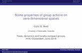 Some properties of group actions on zero-dimensional spaces · The shell lemma Applications Some properties of group actions on zero-dimensional spaces Colin D. Reid University of