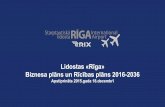Biznesa plāns un Rīcības plāns 2016-2036 «Rīga» biznesa un... · Biznesa plāna mērķi: •Pārskatīt nākotnes attīstības stratēģiju •Noteikt galvenos darbības rezultātu