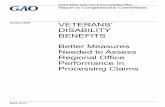 GAO-19-15, VETERANS’ DISABILITY BENEFITS: Better …In 2016, the Veterans Benefits Administration (VBA) centralized distribution of the disability compensation claims workload through