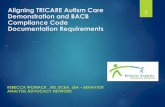 Aligning TRICARE Autism Care 1 Demonstration and BACB ... PPT -RW.pdfAligning TRICARE Autism Care Demonstration and BACB Compliance Code Documentation Requirements REBECCA WOMACK ,