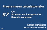 #7 C++ Structura unui program C++. Baze de numeratie Adrian … · 2016-11-02 · 6.4.1. Conversia din baza 2 în baza 8 şi invers Astfel, conversia octal-binar şi binar-octal porneşte