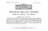 Northern Ireland District Military Lands - Lapsed · 2012-12-19 · Statutory Ruies and Orders No. 1187 of 1934. 119 Irish 167. NORTHERN IRELAND DISTRICT MILITARY LANDS. BYE-LAWS