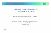 ENERGY STAR Appliances Welcome & Update Stephens-Booker...ENERGY STAR® Appliances Welcome & Update ENERGY STAR Products Partner Meeting October 14, 2015 Portland, OR ... refrigerator,