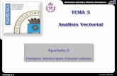 TEMA 5 Análisis Vectorialproyectomentor-upm.wdfiles.com/local--files/apuntes-1/T5... · 2014-05-08 · CALCULO II Carlos Paredes Apartado 3 . Campos Vectoriales Conservativos . TEMA