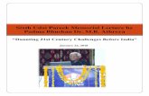 Sixth Udai Pareek Memorial Lecture by Padma Bhushan Dr. M.B. … · 2018-03-26 · 1 Sixth Udai Pareek Memorial Lecture by Padma Bhushan Dr. M.B. Athreya R EPORT Six th Uda i Pa reek