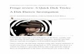 8/16/2016 Fringe review: 6 Quick Dick Tricks: A Dirk ...6 Quick Dick Tricks: A Dirk Darrow Investigation Review 4.5/5 Stars With a name like 6 Dick Tricks, I was expecting to walk