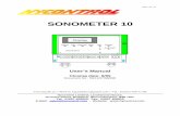 SONOMETER 10 - kip.kh.uakip.kh.ua/Downloads/Hycontrol/Sonometer10.pdf · • The SONOMETER 10 is splashwater-proof (IP65), but it should not be immersed in water. • Use the special