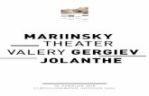 MARIINSKY THEATER - Elbphilharmonie · 2018-02-07 · KIRA LOGINOVA BRIGITTA, JOLANTHES FREUNDIN YEKATERINA SERGEYEVA LAURA, JOLANTHES FREUNDIN NATALIA YEVSTAFIEVA MARTHA, JOLANTHES
