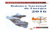 Balance Nacional de Energía 2016 · BALANCE NACIONAL DE ENERGÍA 2016 3 CARBÓN MINERAL.- Las reservas probadas de carbón mineral a fines de 2015, fueron cercanas a 7,89 x 106 ton,