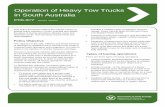 Operation of Heavy Tow Trucks in South Australia · Types of tow trucks There are four types of tow trucks: Hook tow truck – has a cable and hook mechanism to lift and tow vehicles.