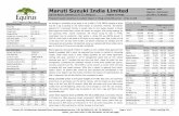 Maruti Suzuki India Limited Absolute : Relative ......Maruti Suzuki India Ltd. Absolute – ADD Relative – Benchmark 5% ATR in 14 Months January 25, 2018 Analyst: AshutoshTiwari