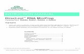 Direct-zol RNA MiniPrep - Zymo Research · Micro-RNA isolation using Direct-zol™ RNA kits is not biased. The data show RNA purified from TRIzol® samples using the Direct-zol™