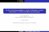On the minimizing rectifiable G chains ... - math.ualberta.caalexandr/travel/AGA4-talks... · On the minimizing recti able G chains of dimension 2 and of codimension 1 in nite dimensional