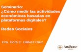 Medición de actividades económicas basadas en plataformas digitales Redes Sociales · 2017-11-09 · Contenido •Introducción y problemática •Características de la economía