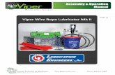 Wire rope lubricator · Page | 3 Introduction The VIPER Wire Rope Lubricator MKII is an Australian designed and built lubricator for wire rope sizes from 8mm (5/16”) to 67mm (2-5/8”).