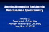 Atomic Absorption And Atomic Fluorescence Spectrometryhyliu/ch4212/Powerpoint/... · Atomic Spectroscopy Methods Atoms in the gas phase have very well defined electronic energy levels