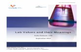 Lab Values and their Meanings - lpnabc · 2016-09-20 · Lab Values and their Meanings Forward The Laboratory Services are very pleased to see this report. Lab test are integral to