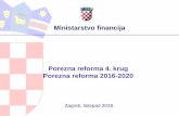 Ministarstvo financija - vlada.gov.hr · Porez na dobit –prijedlog izmjena uvodi se novi prag - godišnjiprihod od 7,5 mil kn za: 1. porezno rasterećenje-primjena stope od 12%