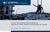 THE ASSAD REGIME’S HOLD ON THE SYRIAN STATE · PDF file 2015-07-08 · 1 Summary Since the early days of the Syrian uprising in 2011, President Bashar al-Assad’s regime has made