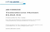 ab108658 Testosterone Human ELISA Kit - Abcam...specimen and Testosterone-HRP conjugate for a constant amount of rabbit anti-Testosterone. In the incubation, goat anti-rabbit IgG-coated