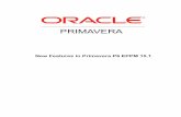 New Features in Primavera P6 EPPM 15 1 WHATS NEWNew Features in Primavera P6 EPPM 15.1. ... P6 15.1 enables you to audit changes to the database directly within P6. This feature is