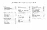 GMC Savana Owner Manual - 2011 Black plate (1,1) 2011 GMC ... · GMC Savana Owner Manual - 2011 Black plate (4,1) iv Introduction Using this Manual To quickly locate information about