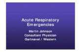 Acute Respiratory Emergencies · 2019-07-19 · Pneumothorax PTE Aspiration ... Modern diagnostic pathway uses:- clinical probability D-dimer assay CTPA. Pulmonary Embolism Diagnostic