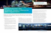 Teamcenter for Capital Asset Lifecycle Management · Teamcenter for Capital Asset Lifecycle Management offers an evolutionary approach to managing the complexities of today’s capital
