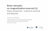 Basic concepts on magnetization reversal (1)magnetism.eu/esm/2011/slides/rohart-slides1.pdf · S. ROHART : Basic Concepts on Magnetization Reversal : Static Properties European School