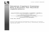 Neutron Capture Gamma- Ray Libraries for Nuclear Applications/67531/metadc839544/m2/1/high_res... · Neutron Capture Gamma-Ray Libraries for Nuclear Applications Second International