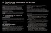 A Analysing unprepared prose - Pearson Schoolassets.pearsonschool.com/.../current/201220/Analysingunpreparedprose.pdf · A Analysing unprepared prose (SB p8–53) Handout 3.1 reproduces