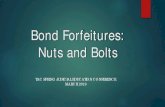 Bond Forfeitures: Nuts and Bolts Presentation... · be held after the principal has been admitted to bail, in case where the party was bound over before indictment or information,