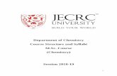 Department of Chemistry Course Structure and Syllabi M.Sc. Course (Chemistry… · 2018-09-26 · 2 JECRC University,Jaipur Department of Chemistry M. Sc. Syllabus New Scheme (Session