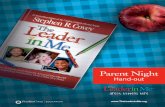 Parent Night · 2019-10-11 · Books That Reinforce the 7 Habits Lower Elementary The 7 Habits of Happy Kids by Sean Covey Habits The Berenstain Bears and the Bad Habit by Stan and