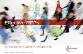 Effective RFPs · Rob Assels (CE, CMRP) • 20+ years experience on supplier side –Federal –Provincial –Municipal –NGO • Vice President and Research Director for R.A. Malatest