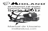 Potencia Salida 4 Watt Serie 1001z - Midland RadioInstalacion del Colgador de Microfono Los agujeros de montura sn incluidos en el soporte del colgador de microfono. El so-porte puede