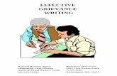 EFFECTIVE GRIEVANCE WRITING · are fulfilled by completing parts 11-13 of the Step 2 Appeal Form. The Step 2 Appeal Form will then lay out a clear outline of our grievance. This is