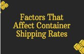 Factors That Affect Container Shipping Rates